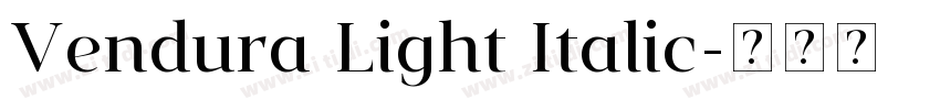 Vendura Light Italic字体转换